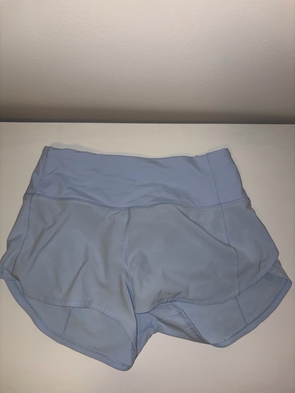 lululemon athletic light blue speed up shorts athletic shorts